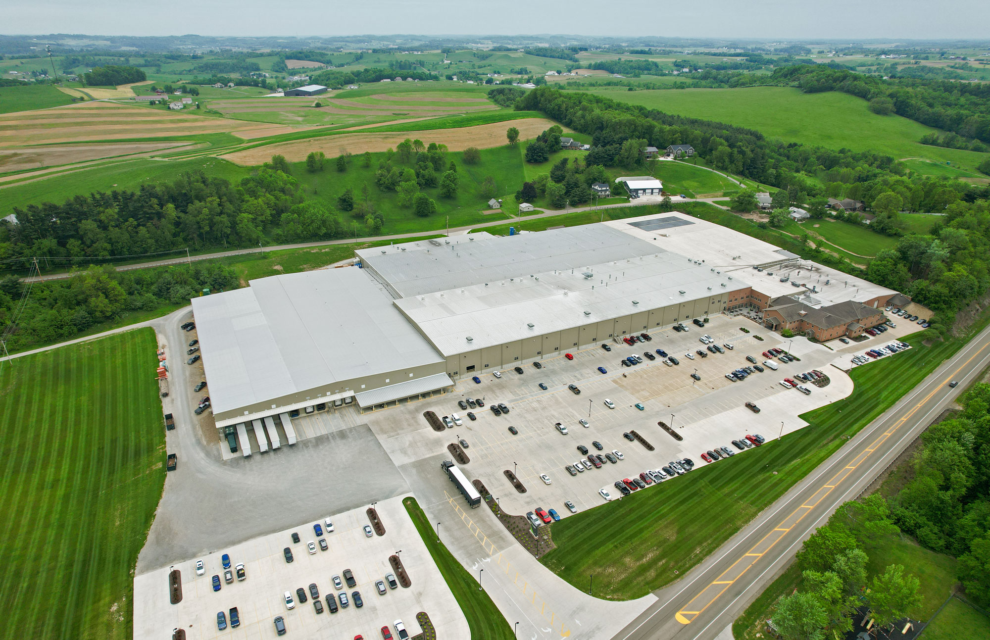Aerial view of the ProVia Walnut Creek Facility which is the corporate headquarters