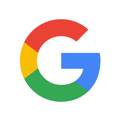 Google logo in a circle which links to ProVia Google reviews