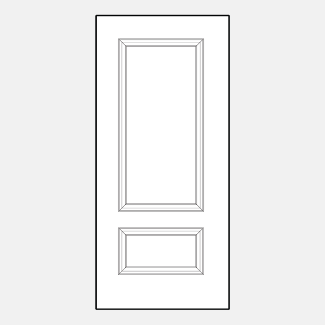 Line art of a ProVia 002-440 style entry door