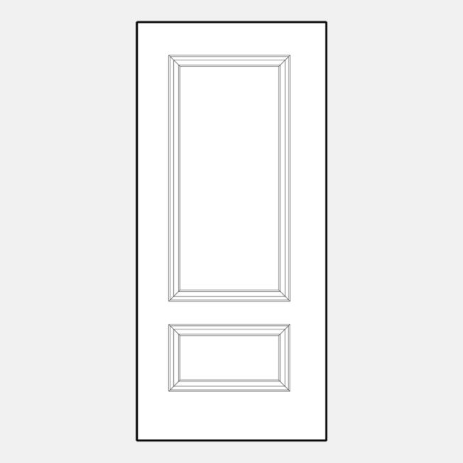 {Line art of a ProVia 002-440 style entry door}