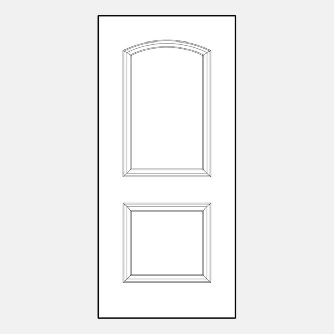 Line art illustration of a ProVia 002C-437 style entry door