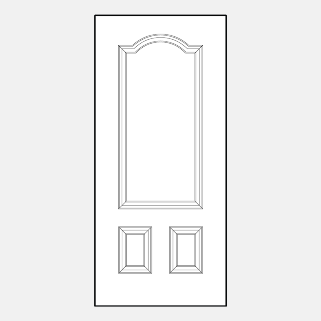 {Line art of ProVia entry door style 003}