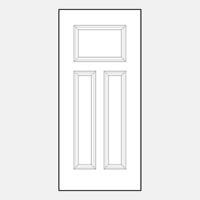 Line drawing of a ProVia 003C style entry door