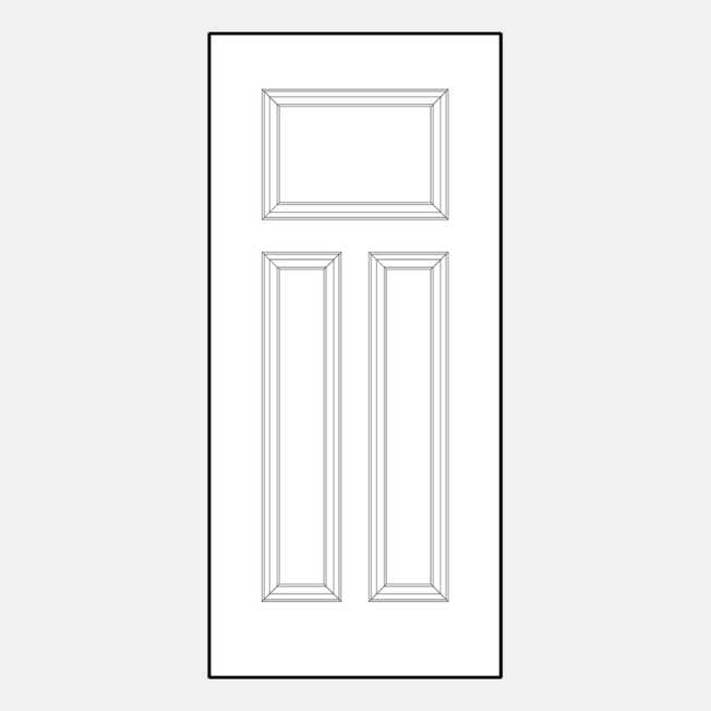 {Line drawing of a ProVia 003C style entry door}