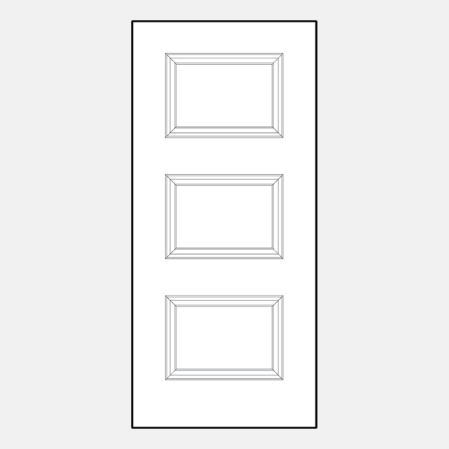 Line drawing of a ProVia 003M style entry door
