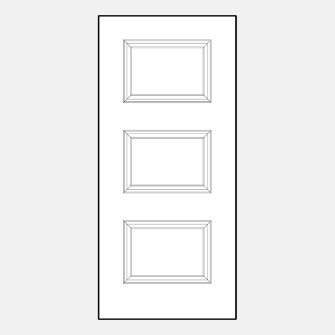 {Line drawing of a ProVia 003M style entry door}