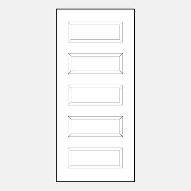 Line art of a ProVia 005S modern style entry door