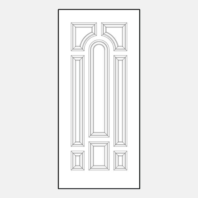 ProVia front doors: entry door style 008P, example of colonial style front doors