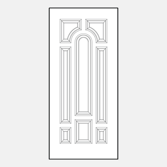 {ProVia front doors: entry door style 008P, example of colonial style front doors}