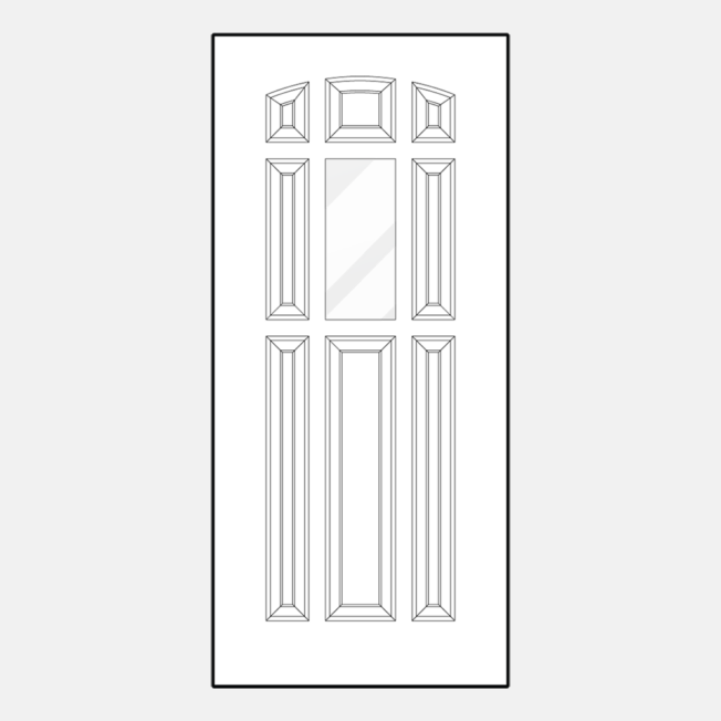 Line art of ProVia entry door style 110