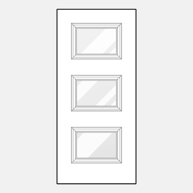 Line art of ProVia entry door style 113