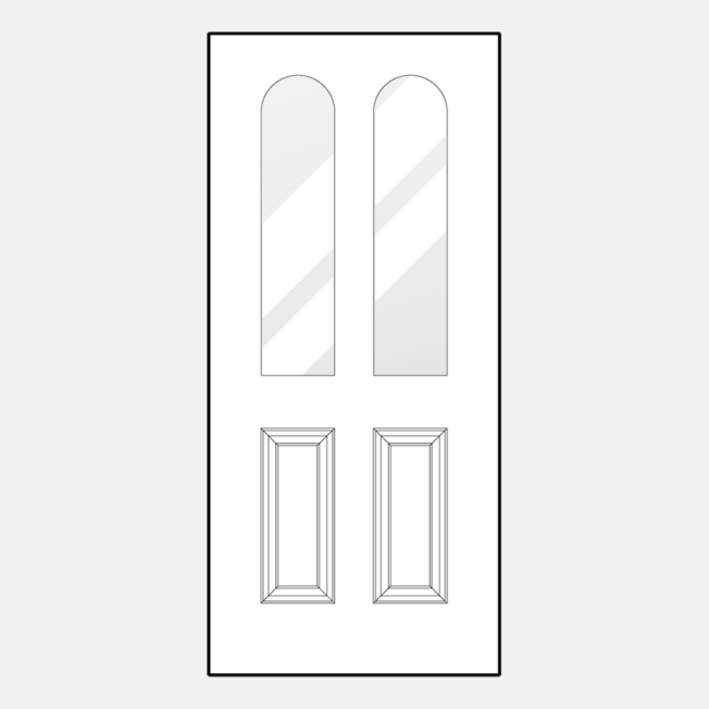 Line art of ProVia entry door style 239