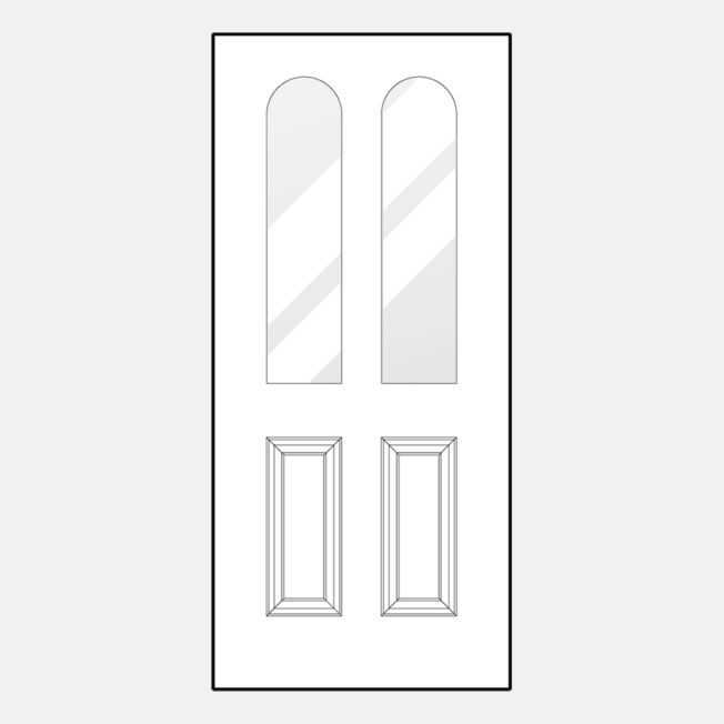 {Line art of ProVia entry door style 239}