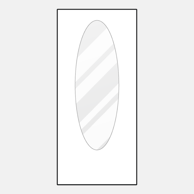 {Line art of a ProVia 350 style door}