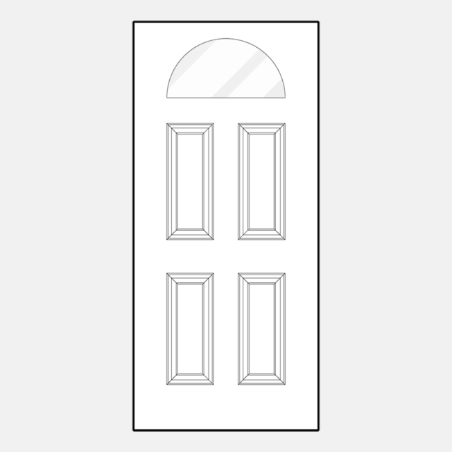 ProVia colonial style front doors: entry door style 400-4P