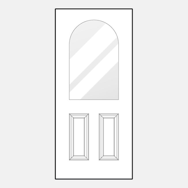 Line art of ProVia entry door style 439-2P