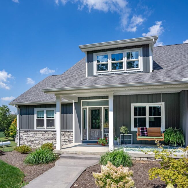 {CedarMAX 8" insulated board & batten siding in the color Nightfall}
