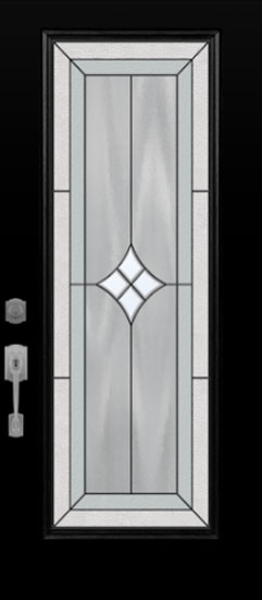 Isolated image of a Legacy™ 460 entry door with Aria Decorative Glass