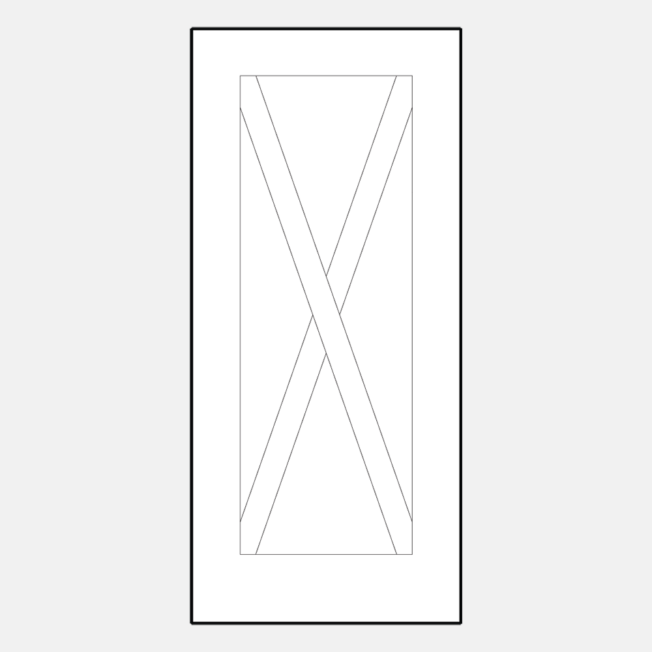 {Illustration of ProVia fiberglass fir solid simulated divided panel entry door style 001C-CB}