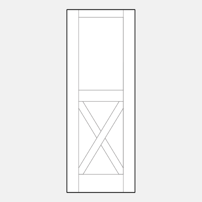 {Illustration of an 001C-CB-S 8 foot entry door}