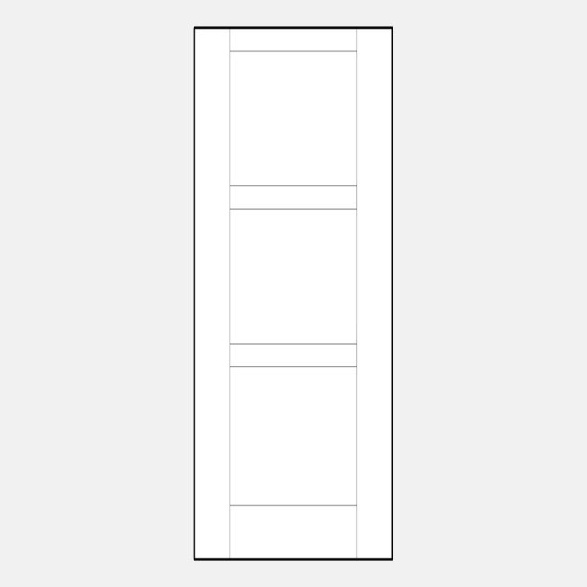 {Illustration of a ProVia 001C-T3-3P style 8 foot entry door}