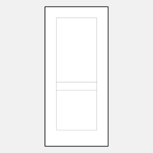 {Illustration of ProVia fiberglass fir solid simulated divided panel entry door style 001C-U5-2P}