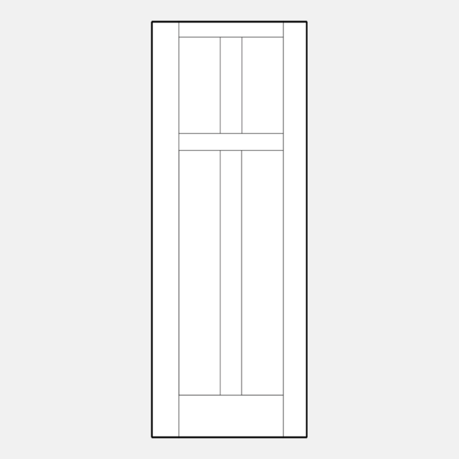 {Illustration of an 001C-U5-4P 8 foot entry door}