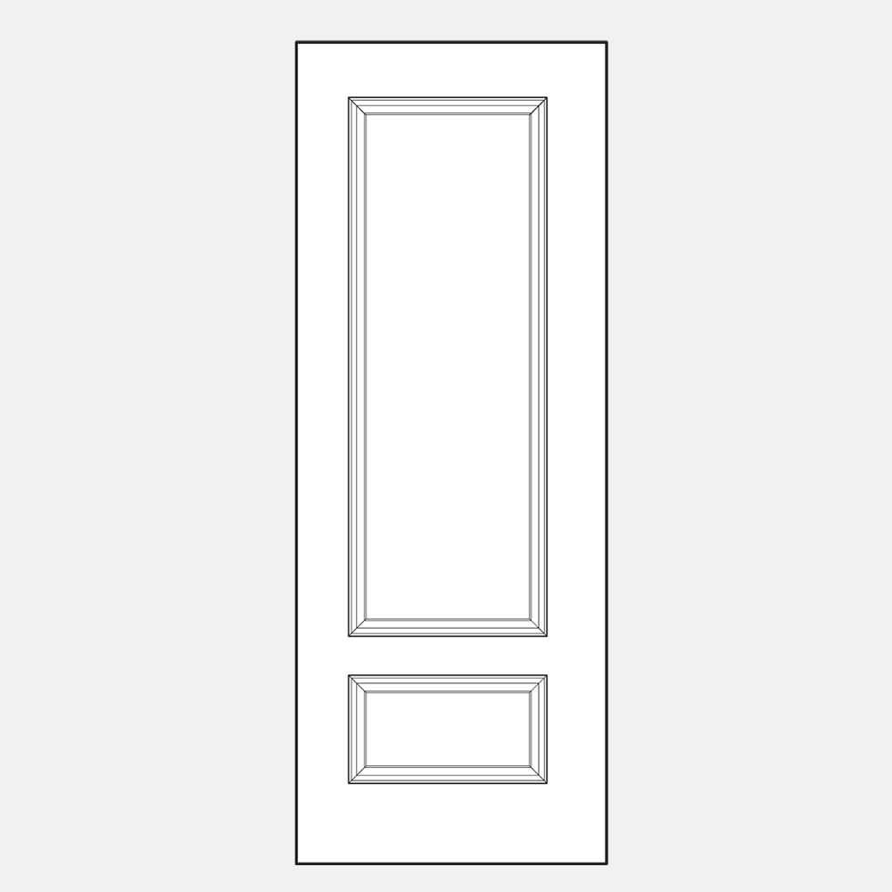 Line art illustration of a ProVia 002-4401P style 8-foot entry door