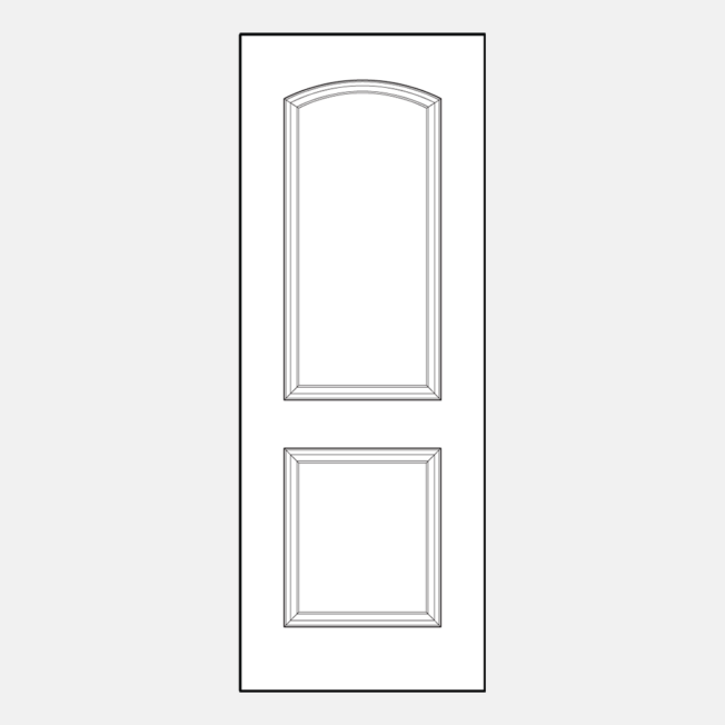 {Line art illustration of a ProVia 002C-437 style 8-foot entry door}