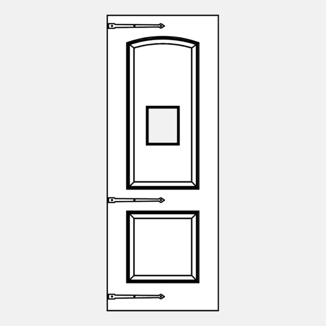 {Line drawing of a ProVia 002C-437 8-foot entry door style}