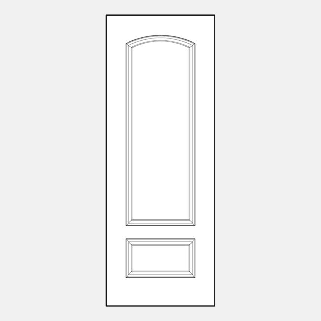 {Line art illustration of a ProVia 002C-449 style 8-foot entry door}