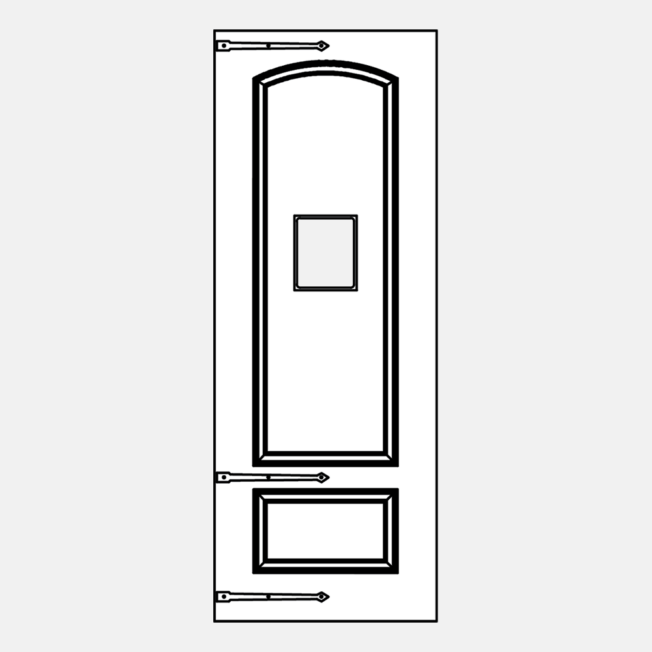 {Line drawing of a ProVia 002C-449 8-foot entry door style}