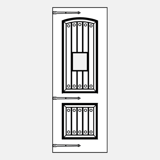 {Line drawing of a ProVia 002CP-437  8-foot entry door style}