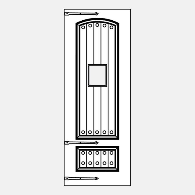 {Line drawing of a ProVia 002CP-449 8-foot entry door style}