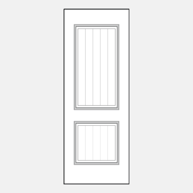 {Line art illustration of a ProVia 002WP style 8-foot entry door}