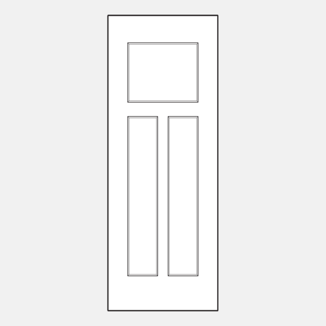 {Line drawing of a ProVia 003C style 8-foot entry door}