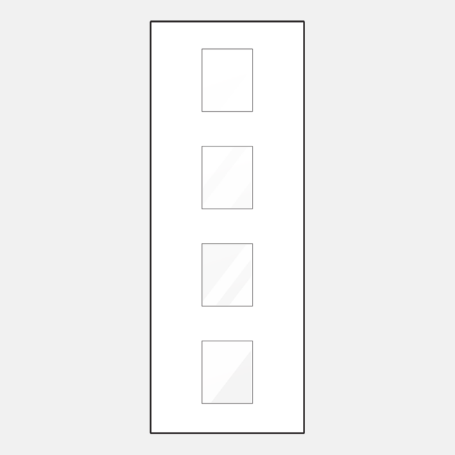 {Line art of ProVia 8-foot entry door style 114}