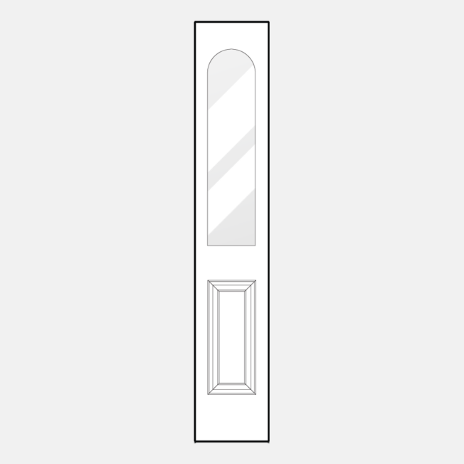 {Line drawing of a ProVia 139 sidelite}