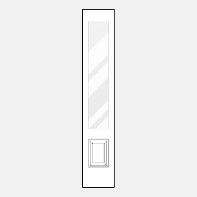 {Line drawing of a ProVia 140 sidelite }