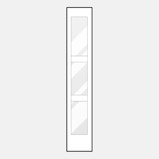 {Line drawing of a ProVia 160-T3-3L sidelite}