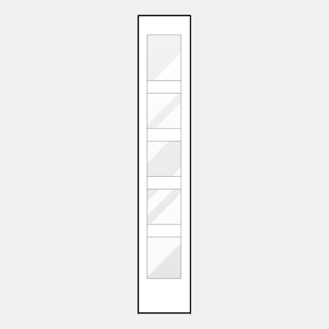 {Line drawing of a ProVia 160-T3-5L sidelite}