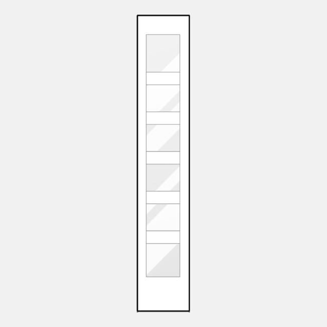 Line drawing of a ProVia 160-T3-6L sidelite