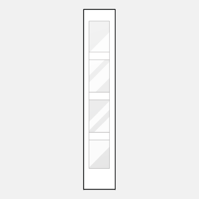 {Line drawing of a ProVia 160-T5-4L sidelite}