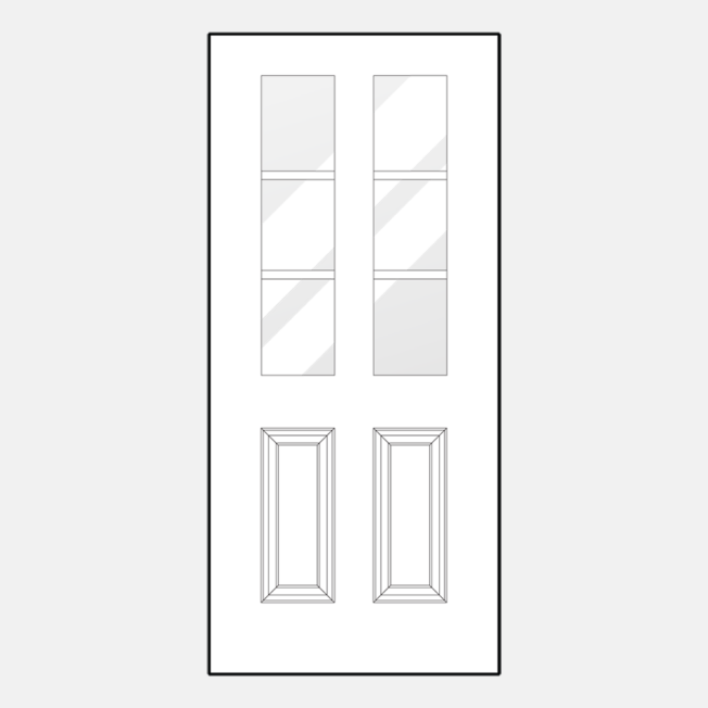 {ProVia entry door style 230DC-IGT with internal grids}