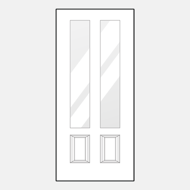 Line art illustration of a ProVia 240 style entry door