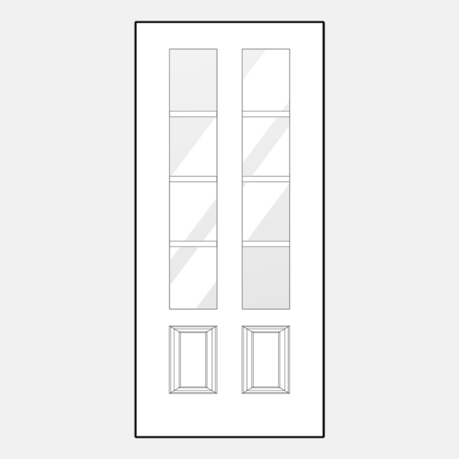 {ProVia entry door style 240DC-IGT with internal grids}