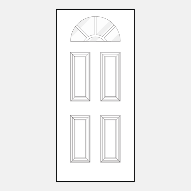 {ProVia entry door style 400DC-IGT with internal grids}