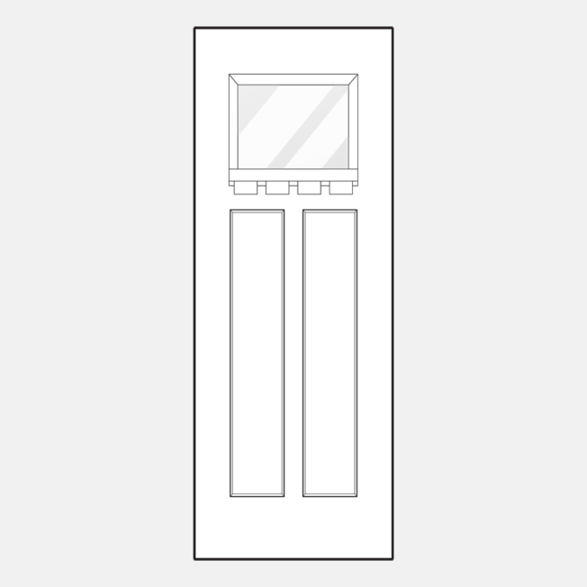 {ProVia 8-foot entry door style 420-DS, example of craftsman style front doors}
