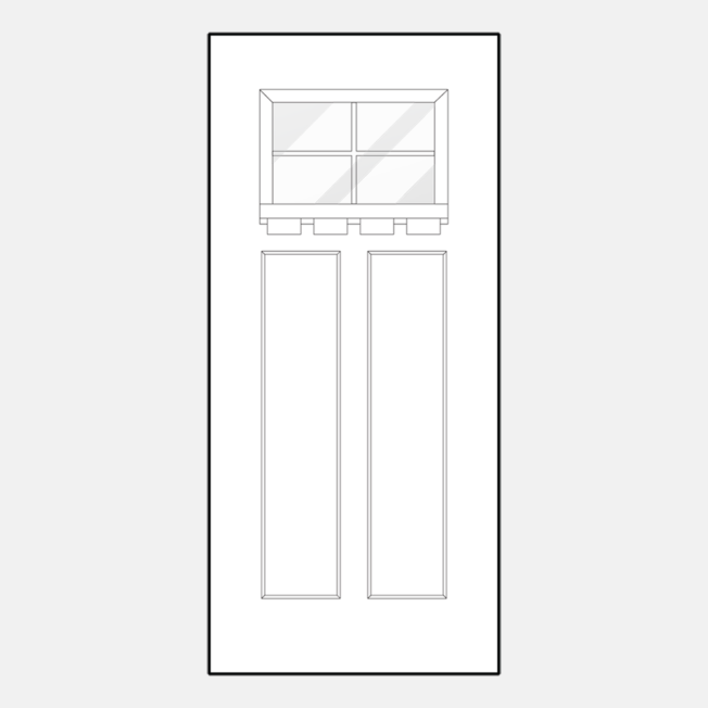 {ProVia entry door style 420DC-IGT with internal grids}
