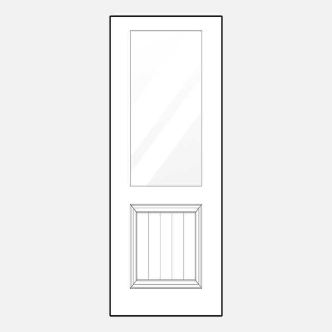 {ProVia 8-foot entry door style 430-1PP, example of craftsman style front doors}
